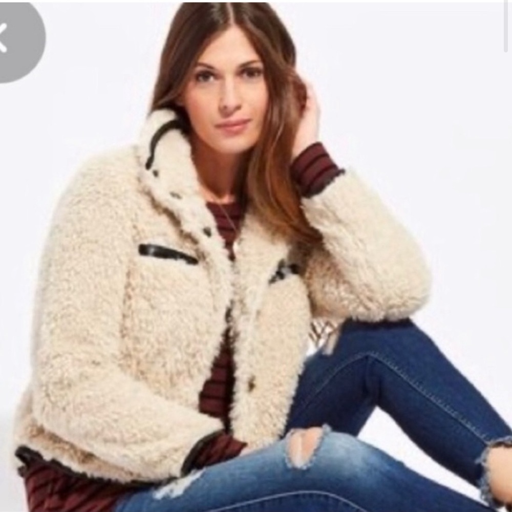 Dylan sherpa jacket with vegan trim